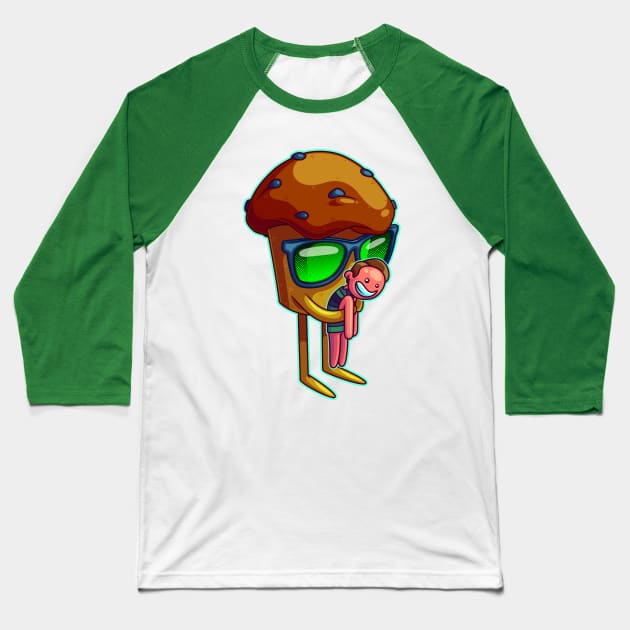 Muffin Man Baseball T-Shirt by ArtisticDyslexia